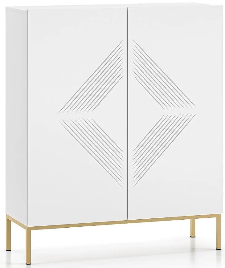 Komoda Clearing 01 biela/zlatá