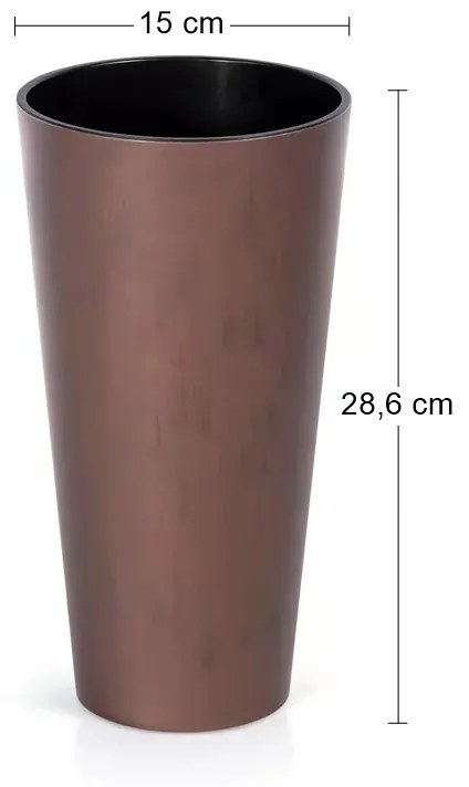 Plastový kvetináč DTUS150C 15 cm - hrdzavá