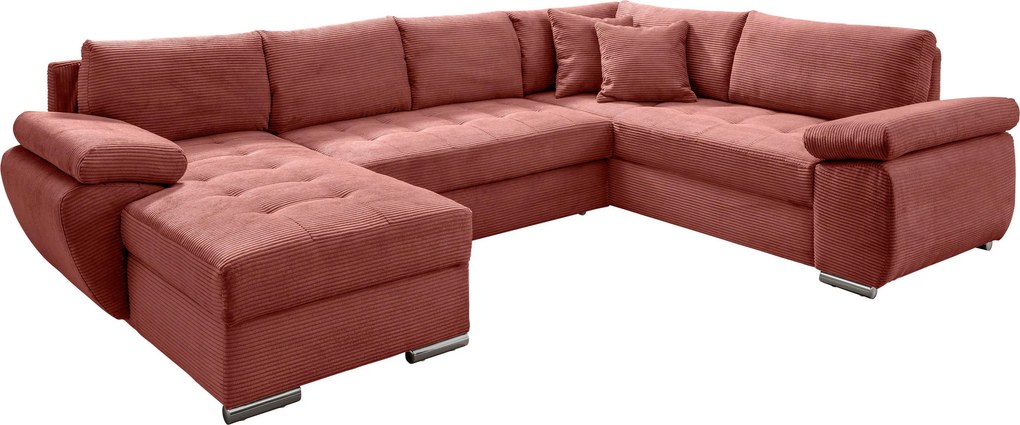 XXXLutz SEDACIA SÚPRAVA, textil, koralová Livetastic - Sedačky - 002310003036