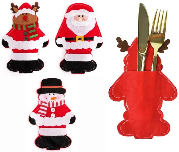 Vianočný obal na príbory 311407 (3 ks)