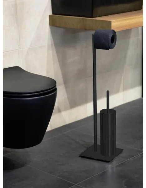 WENKO 71556800 - WC súprava RECCO 20x71,5 cm čierna