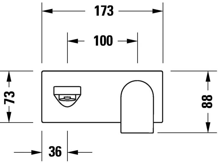 Duravit Tulum - Umývadlová páková batéria pod omietku, chróm TU1070004010