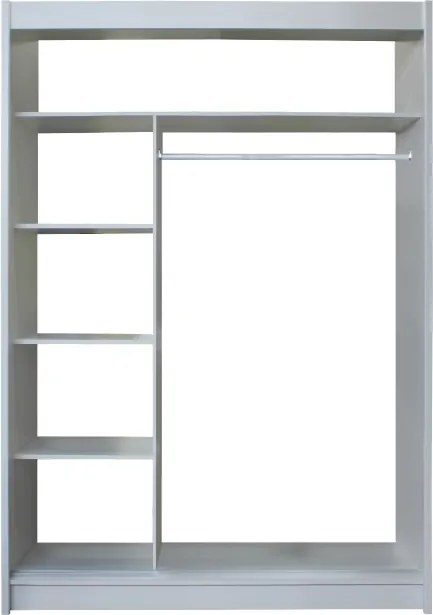 Šatníková skriňa s posuvnými dverami Merina 150 2D - biela / čierna