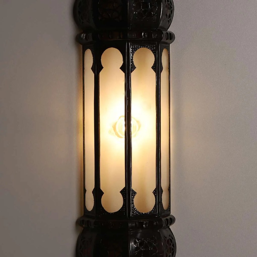 Marocká nástenná lampa Ruya transparentná