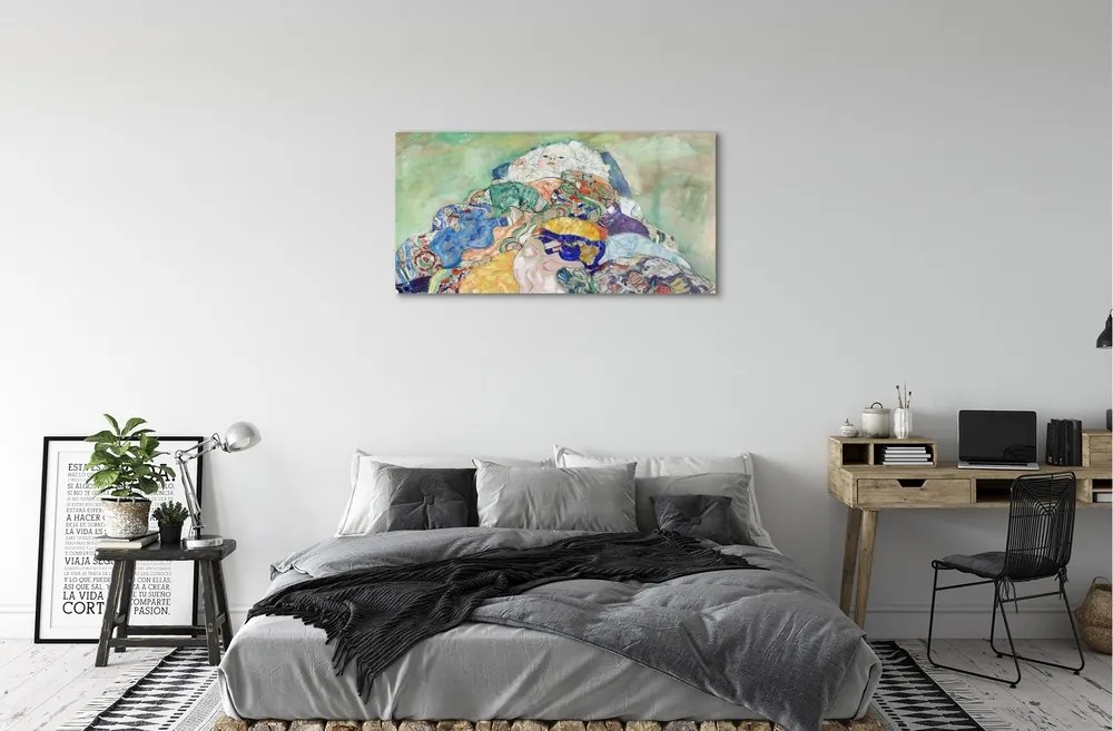 Obraz na skle Abstraktné umenie dieťa 120x60 cm