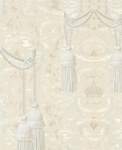 Vliesové tapety, ornamenty biele, Gloockler 52550, Marburg, rozmer 10,05 m x 0,70 m