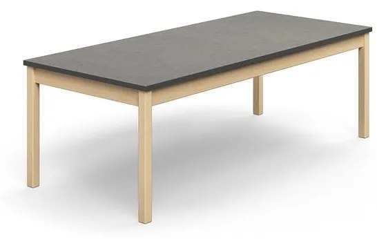 Stôl DECIBEL, 1800x800x590 mm, akustické linoleum - tmavošedá