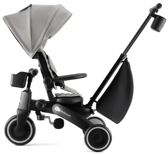 KINDERKRAFT - Detská trojkolka JAZZ 2 sivá