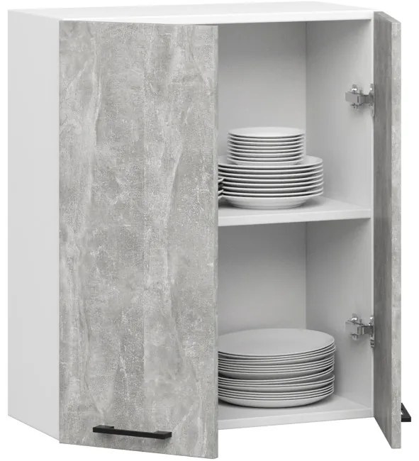 Horná kuchynská skrinka OLIWIA W60 H720 biela / betón