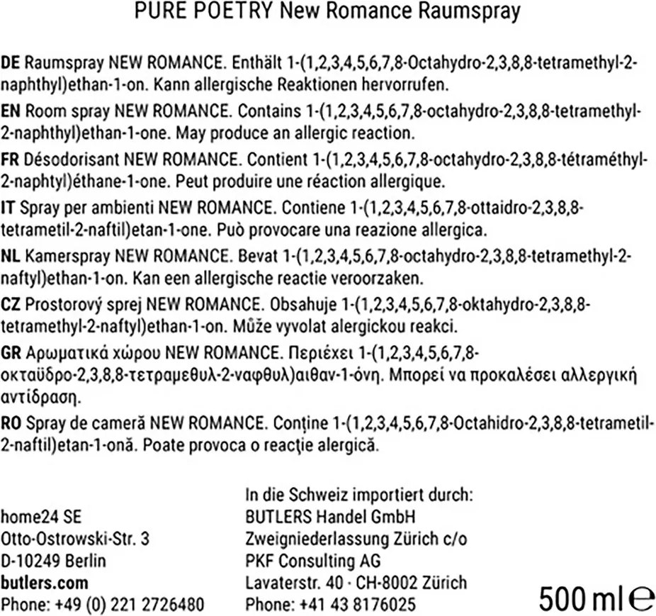 PURE POETRY Vôňa do bytu v spreji New Romance 500 ml