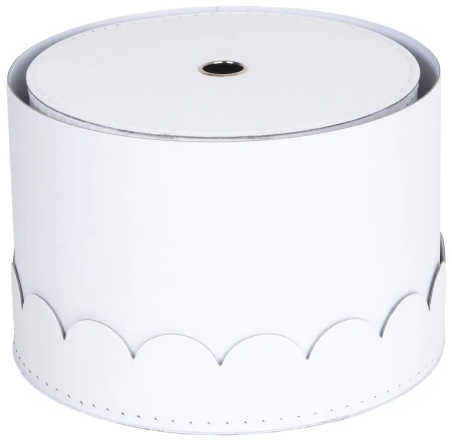 Biele kartónové úložné boxy v súprave 2 ks s vekom ø 26x17,5 cm Wilma Paper Laminate – Bigso