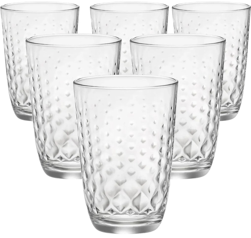 Bormioli Rocco 6-dielna sada pohárov Glit, 380 ml, 380 ml