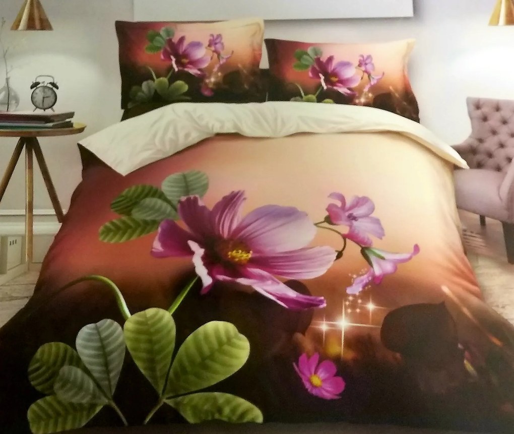 Obliečky 3D Kvety Mikro 7-dielna