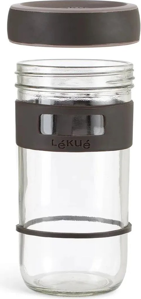 Sklenené nádoby na prípravu kvásku na chlieb Lekue so špachtľou 700 ml 3 diely