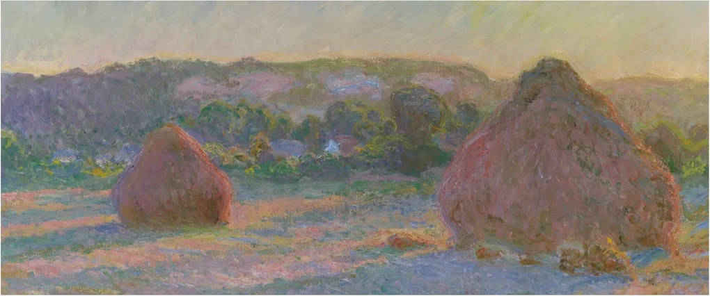 Obraz - Claude Monet, Stacks of Wheat (End of Summer) , reprodukcia (120x50 cm)