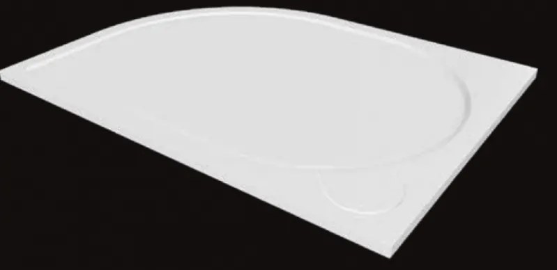 LARA - vanička liaty mramor, štvrťkruh 1200x900x30 mm, pravé, bez nôh , VANKCCTVRT1290P - FutuRetro