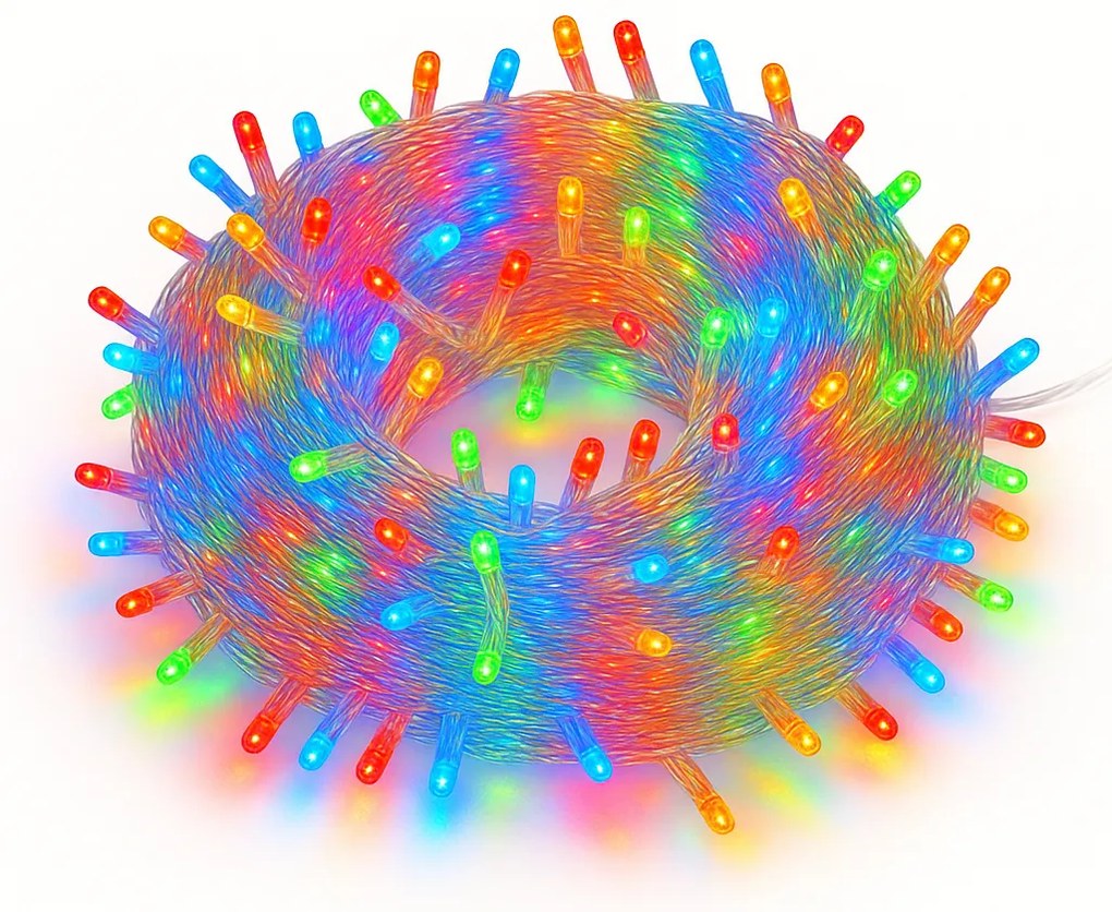 Vianočné svetielka LED záclona FLASH multicolor 300 LED