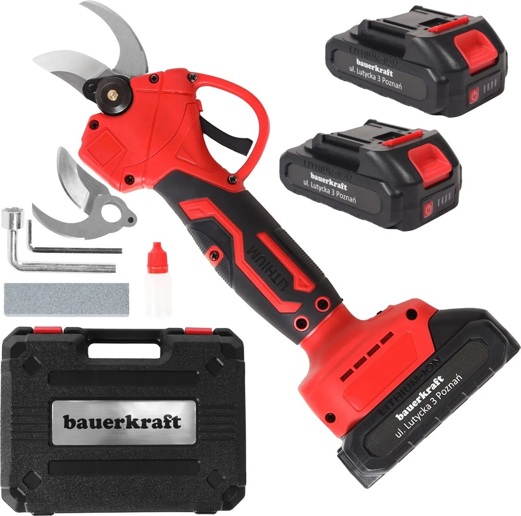 Bauerkraft Akumulátorové elektrické nožnice na živý plot 21V