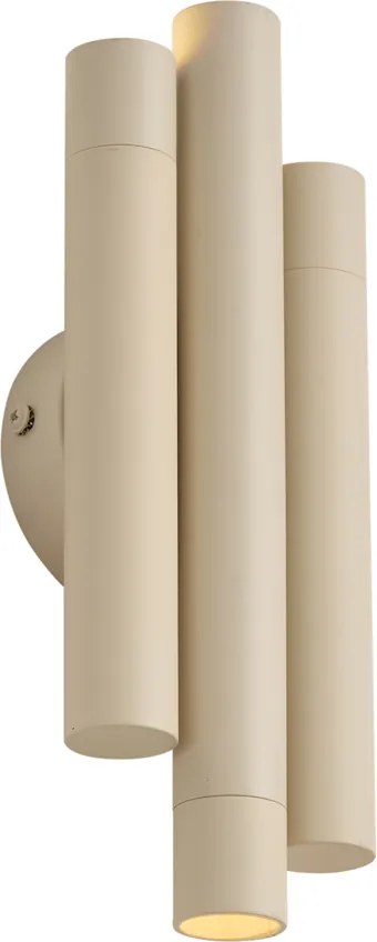Retro nástenné svietidlo béžové 3-svetlové - Pipes