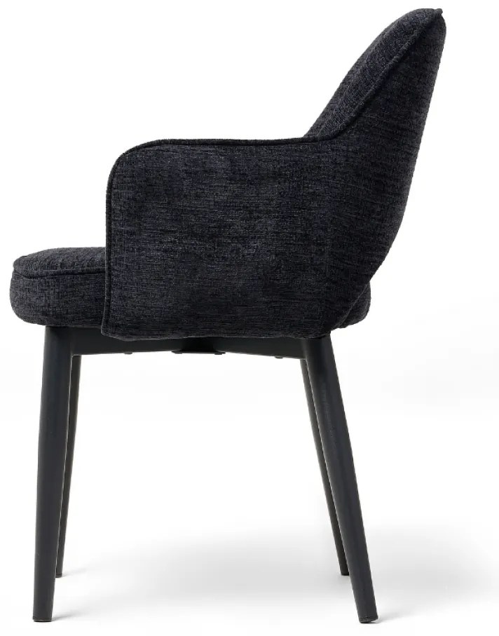 BENTO BLACK ČALÚNENÁ STOLIČKA Black