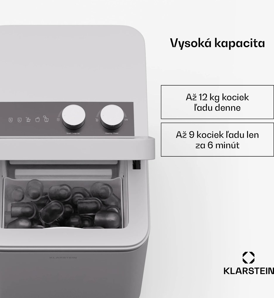 Klarstein IceCraft zmrzlinovač | 2 režimy | 1,3 l studenej vody | automatické čistenie | 12 kg/24 h