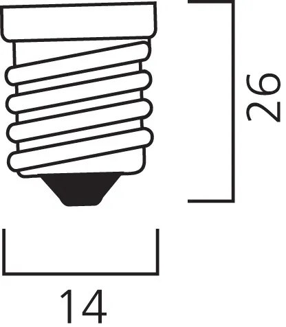 Diolamp LED mini žiarovka žltá ST26 1W/230V/E14/Yellow/60Lm/360°