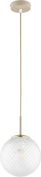 Brilagi - Závesné svietidlo na lanku STELLA 1xE27/60W/230V, priemer 18 cm, béžová/zlatá