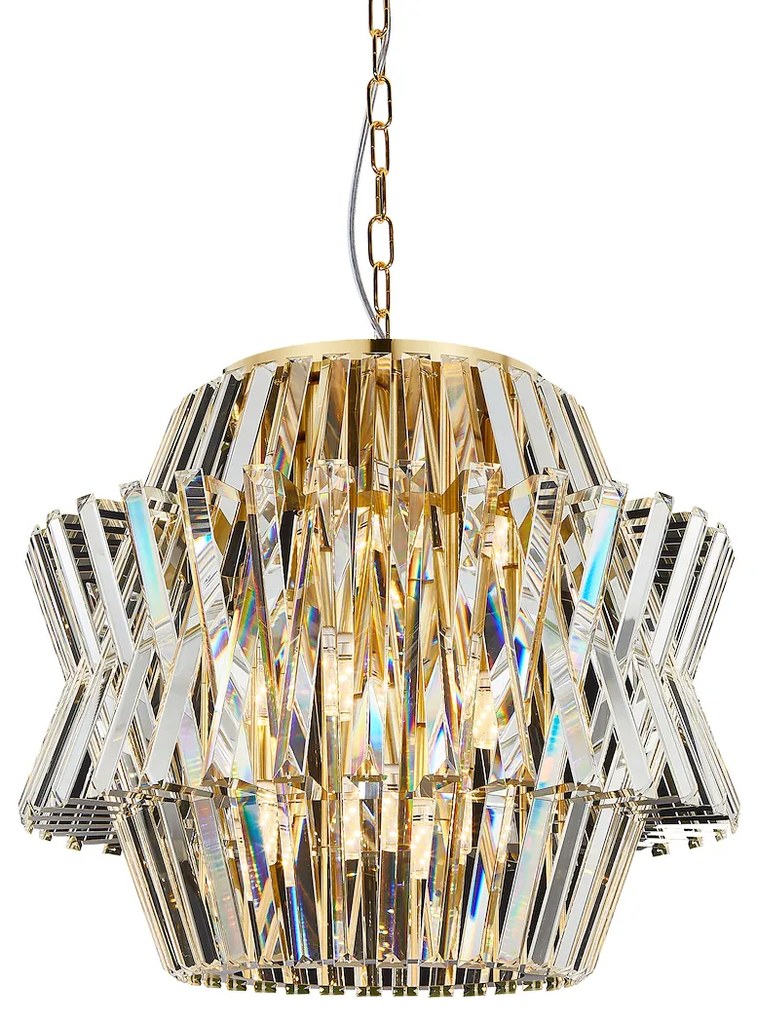 EUlight Luster Crown, 1x krištáľové tienidlo, (fi 54cm), g
