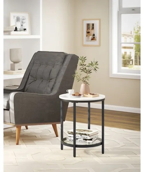 Odkladací stolík SID čierna/biela