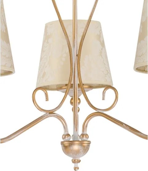 BRILAGI - Luster na reťazi SONIA 3xE27/15W/230V, priemer 64 cm, krémová/patina