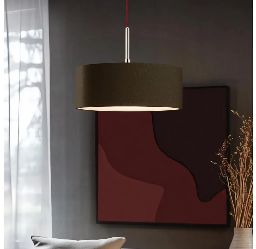 Eglo - LED Luster na lanku TUNJA 1xE27/60W/230V hnedá