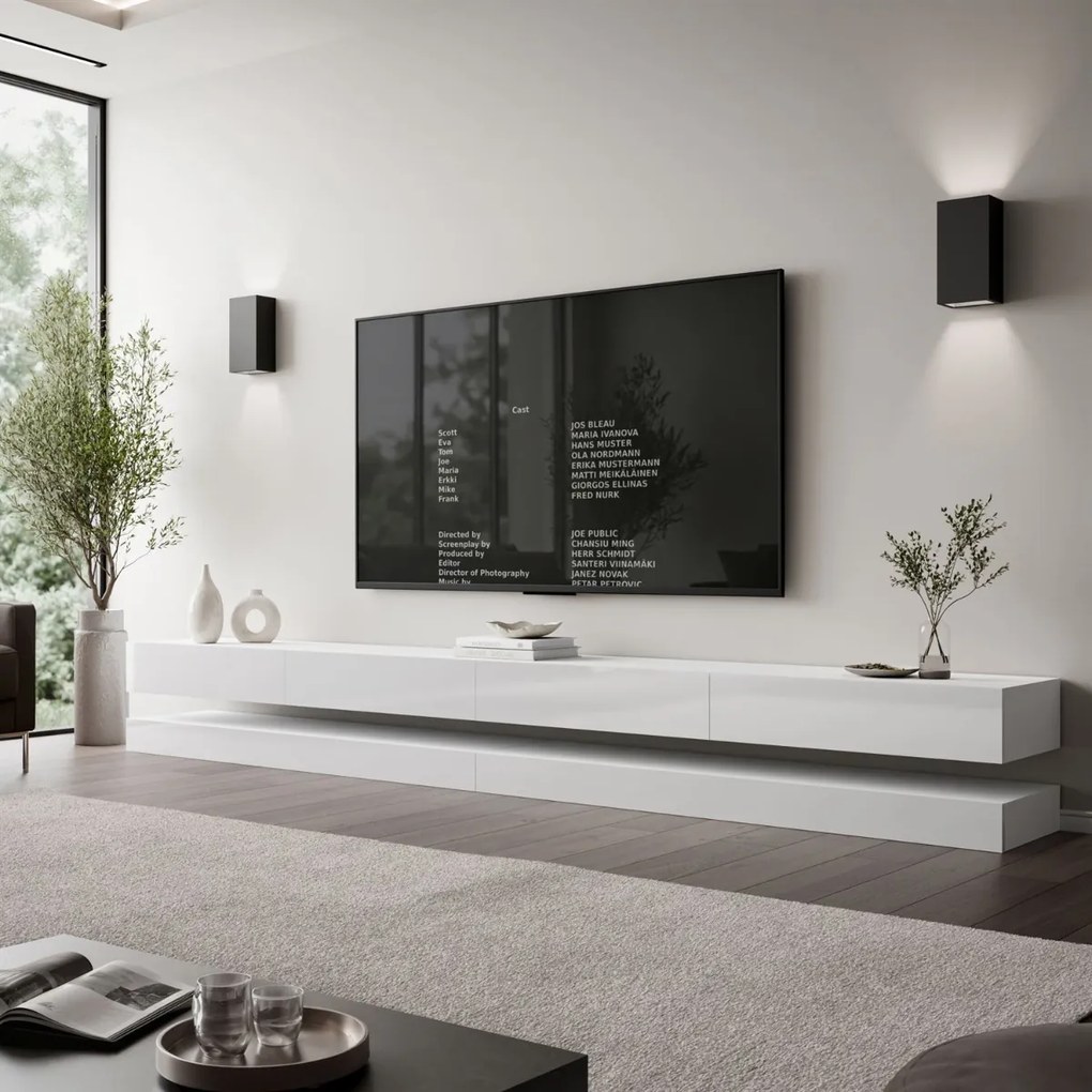 TV STOLIK SALLE BIELY LESK 280 cm