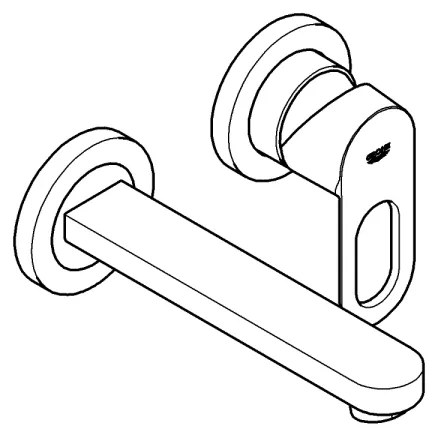 GROHE 20289000 - Umývadlová dvojotvorová batéria BAULOOP 110 mm lesklý chróm