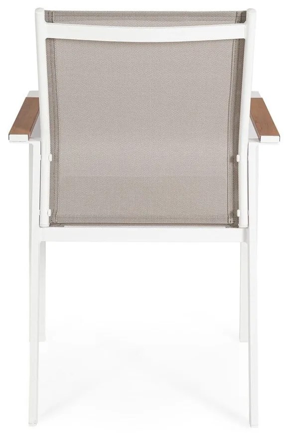 Biele kovové záhradné stoličky v súprave 4 ks Heta – Bizzotto