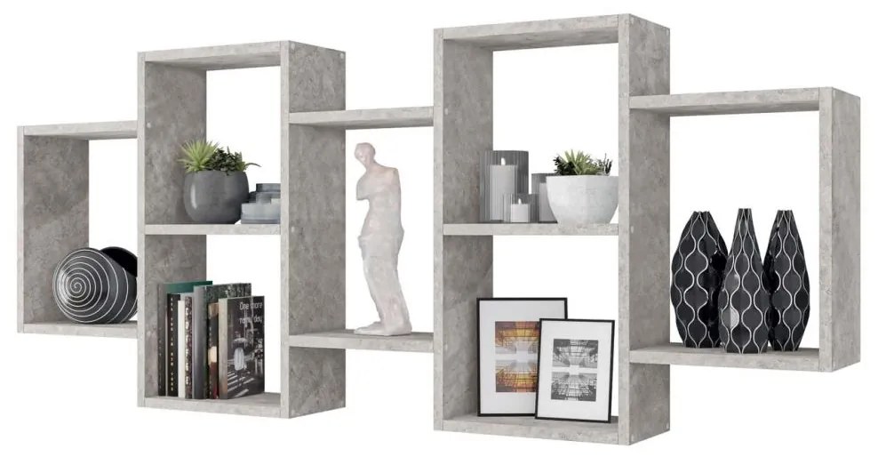 Nástenná polica TRIO 65x161 cm šedá