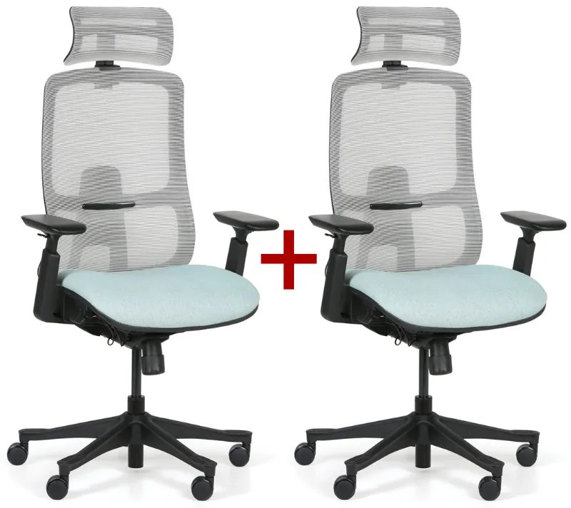 Kancelárska stolička JANE 1+1 ZADARMO, zelená