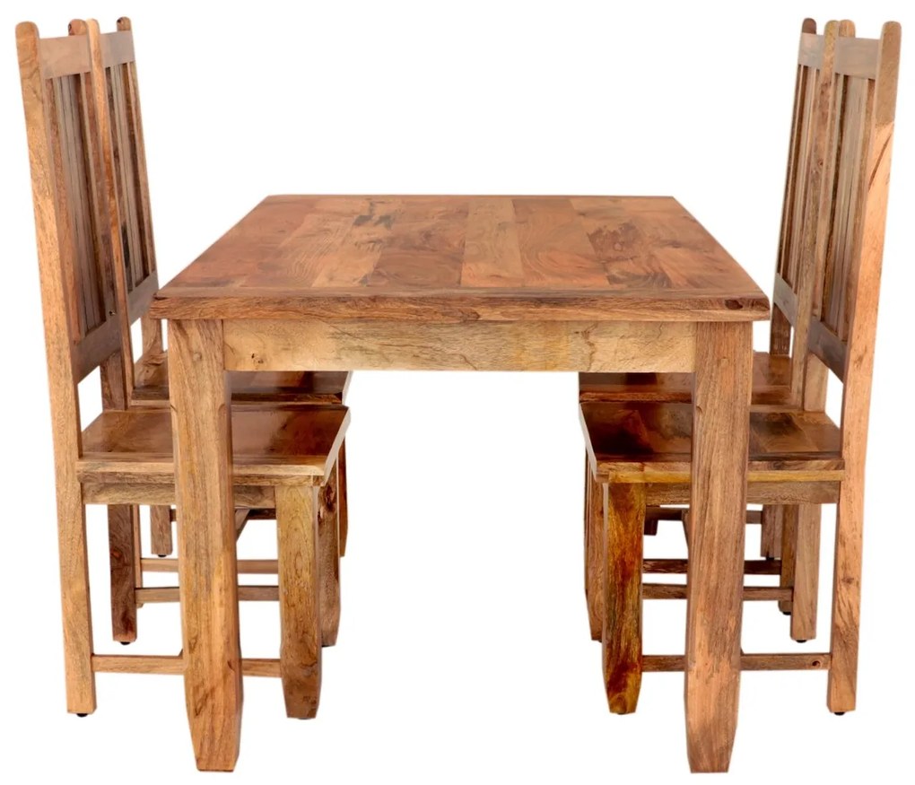 furniture-nabytek.cz - Malý jedálenský set pre 4 osoby z mangového dreva