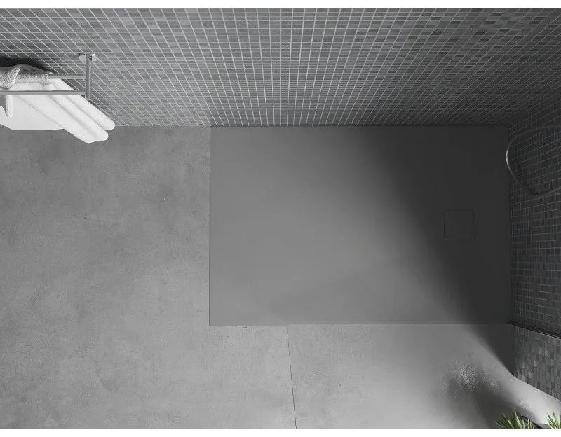 Mexen Bert, SMC obdĺžniková sprchová vanička 100 x 80 cm, šedá, 4K618010