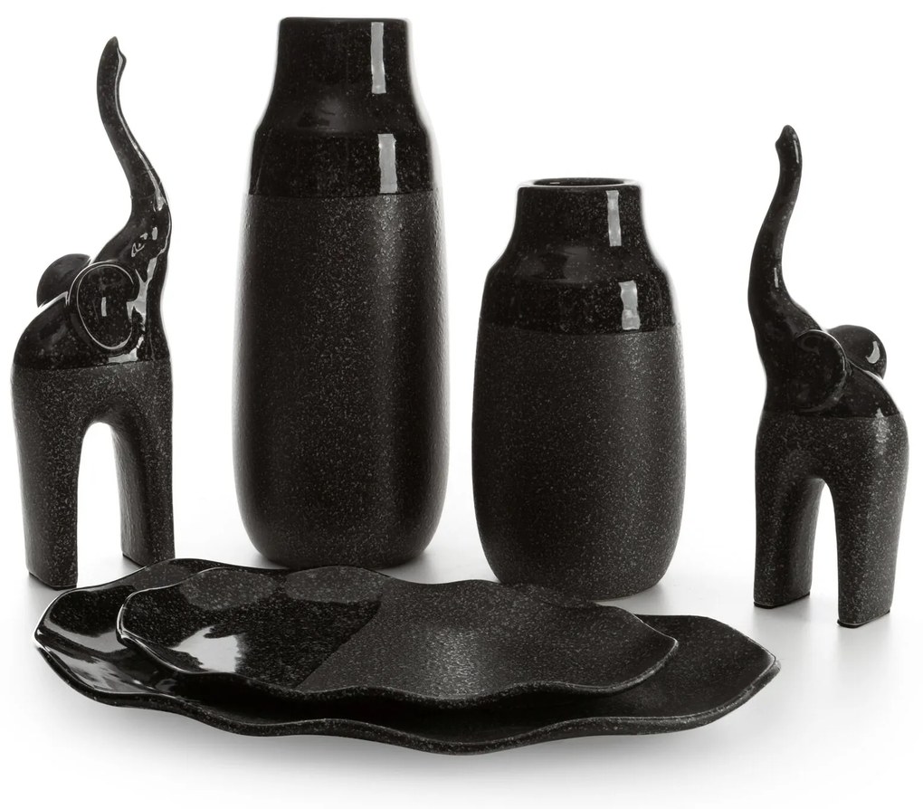 DEKORAČNÁ SOŠKA MANDI 11X7X30 CM TMAVOSIVÁ