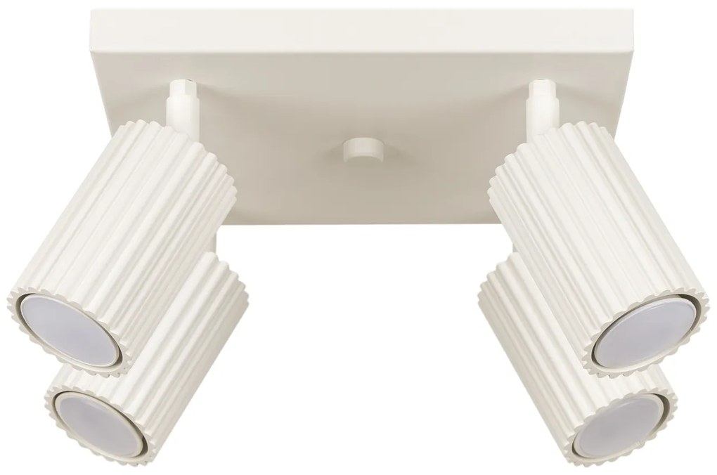 Stropné svietidlo Karbon, 4x béžové kovové tienidlo, (možnosť polohovania)