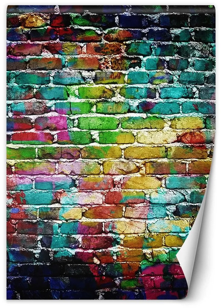 Gario Fototapeta Rainbow brick Materiál: Vliesová, Rozmery: 200 x 280 cm