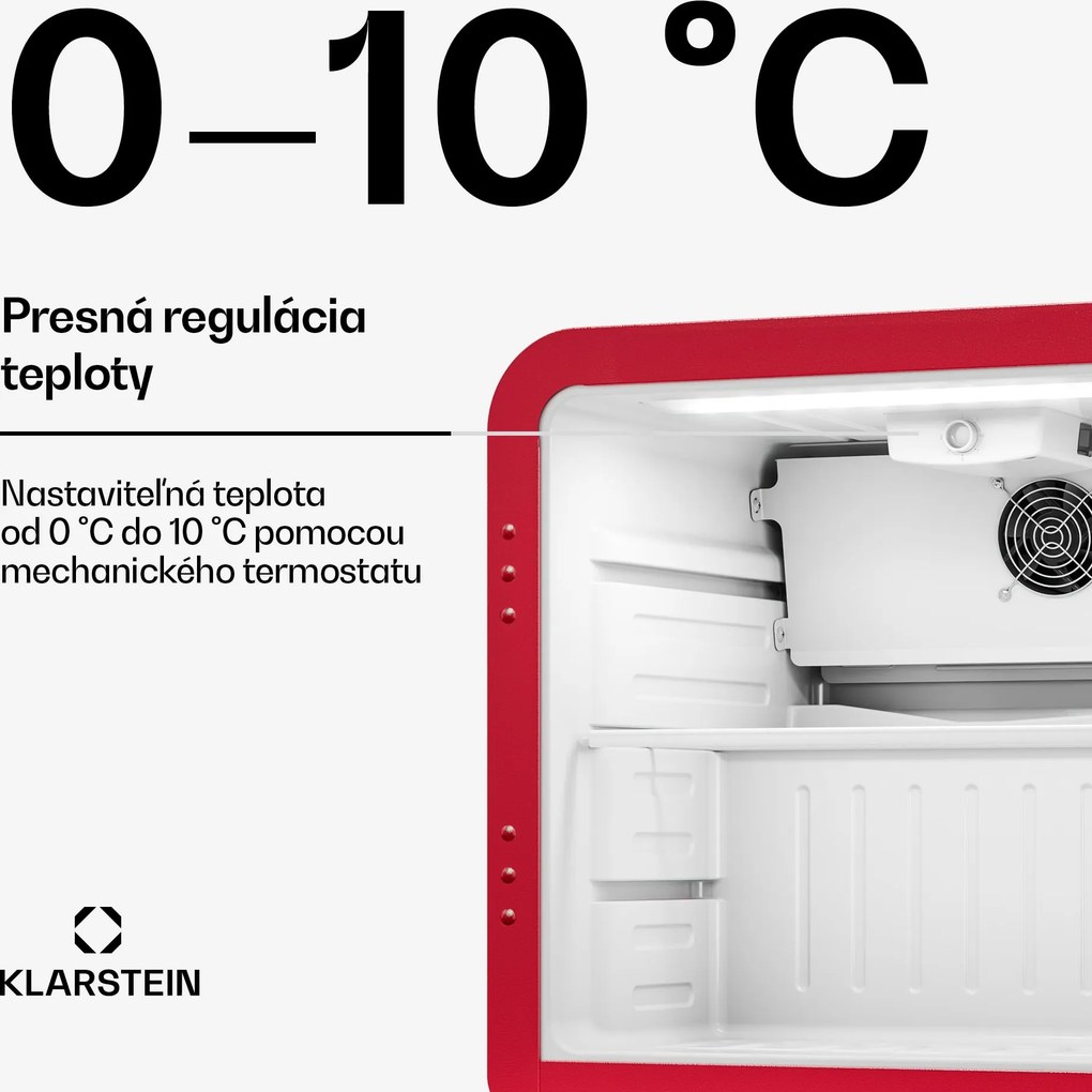 Klarstein Audrey Evo chladič nápojov | 39 x 38 cm | LED vnútorné osvetlenie | 75 W | 42 dB
