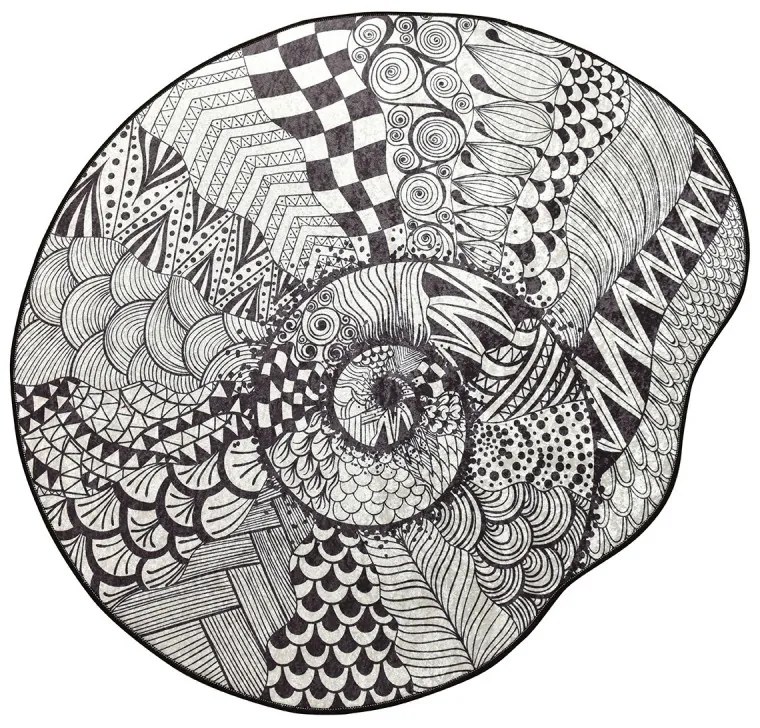 Kúpeľňová predložka More 140 cm čierno-biela