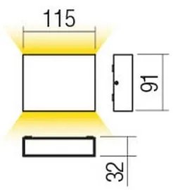 Redo 90375 - LED vonkajšie nástenné svietidlo KAMAL LED/6W/230V 3000K IP54 biela