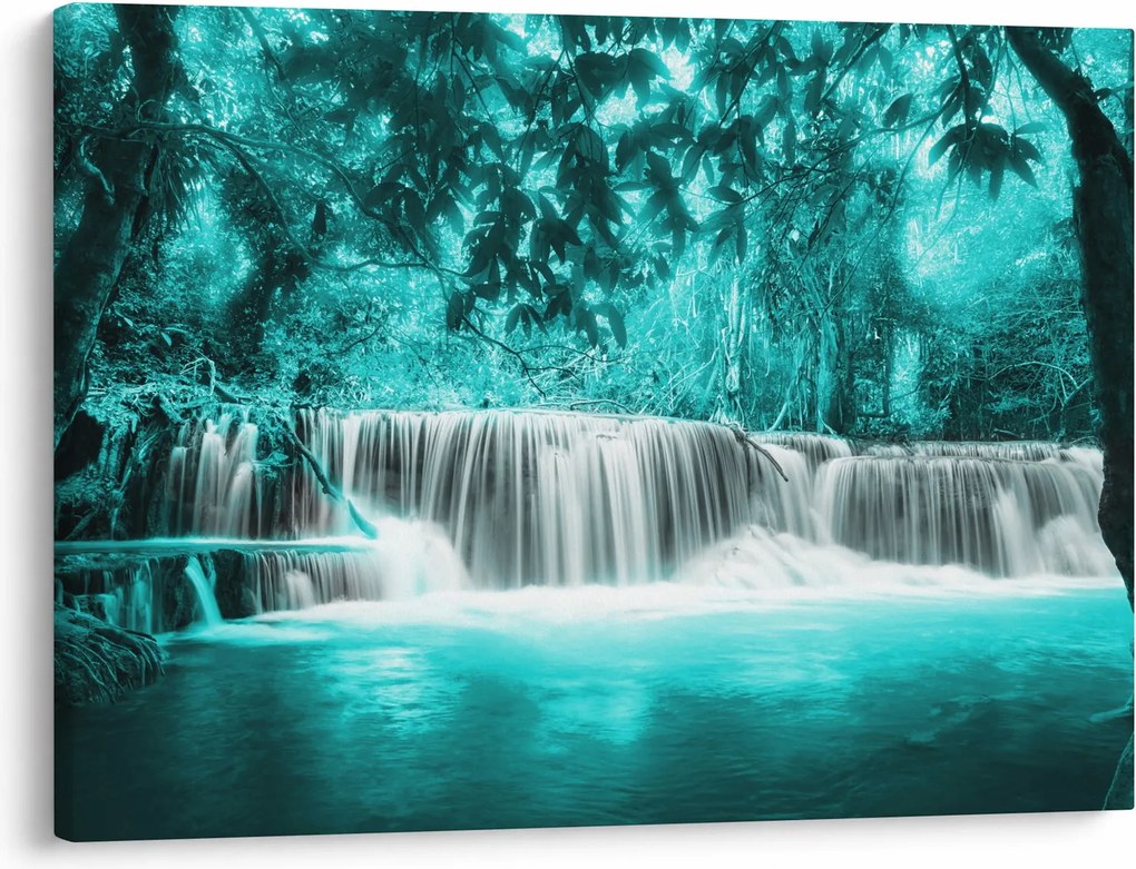 Obraz - Modrý vodopád (70x50 cm)