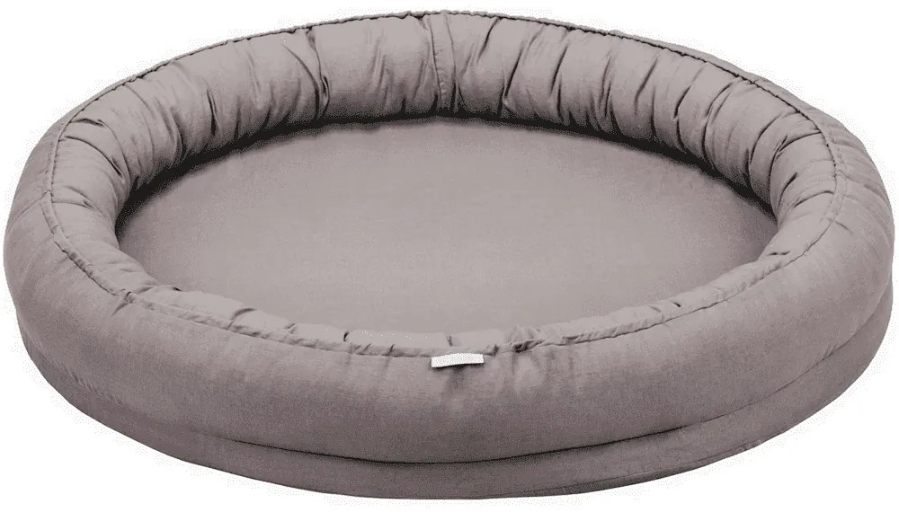 Ľanové hniezdo pre deti tmavo šedá 110cm