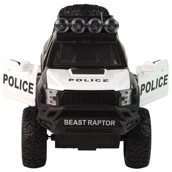 LEAN TOYS Policajné terénne vozidlo Raptor - čierne