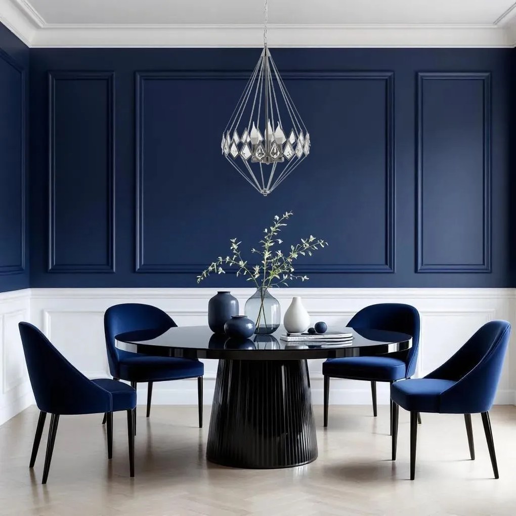 Toolight - Krištáľová závesná lampa 3xE14 40W APP210-3CPR, strieborná, OSW-07500