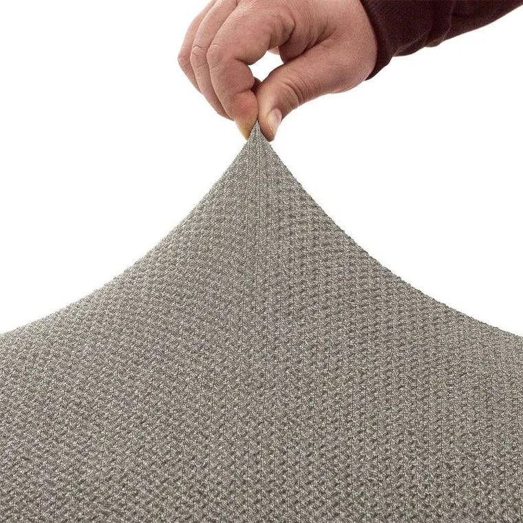 Super strečové poťahy HARMONIA svetlošedá taburetka (40 - 60 cm)