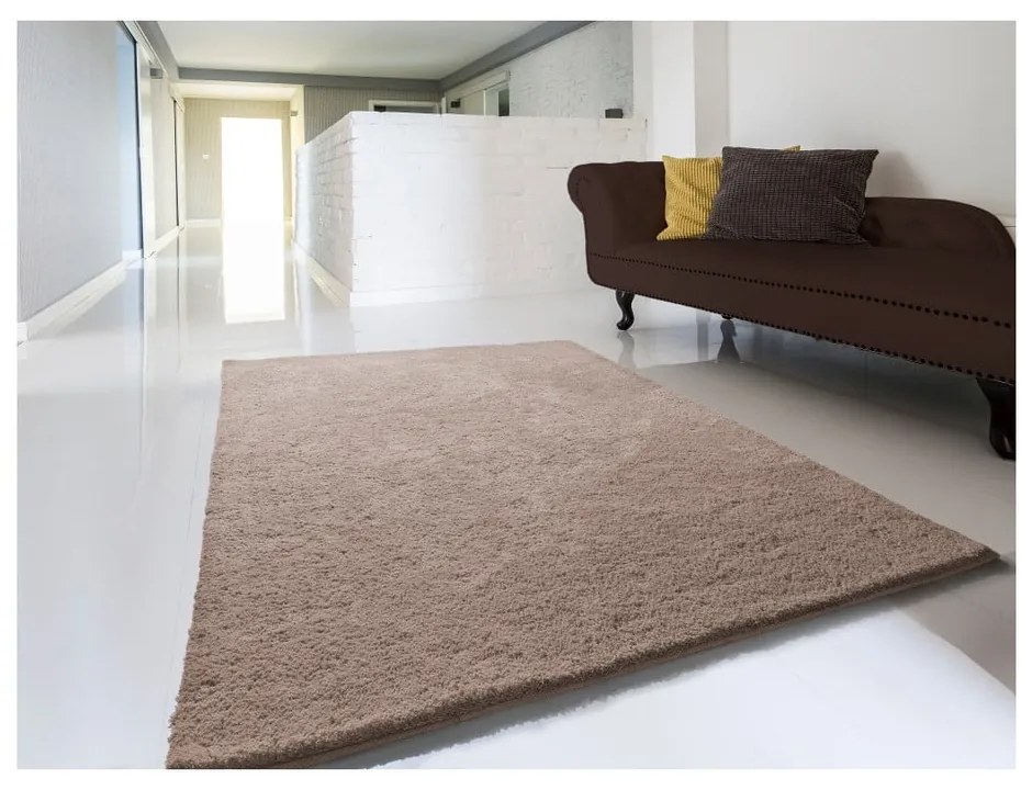 Hnedý koberec Universal Shanghai Liso Marron, 80 × 150 cm